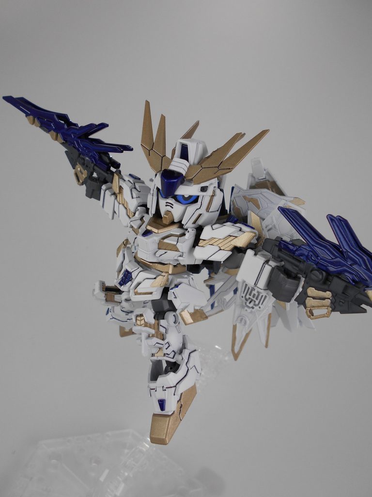 ツインバスターマグナム・「デストウィーグ」バスターライフル状態。分離も可能で左右に広げてローリングツインバスターライフルも出来ます。銃の後ろにメモリをセットする部分を増設しています。