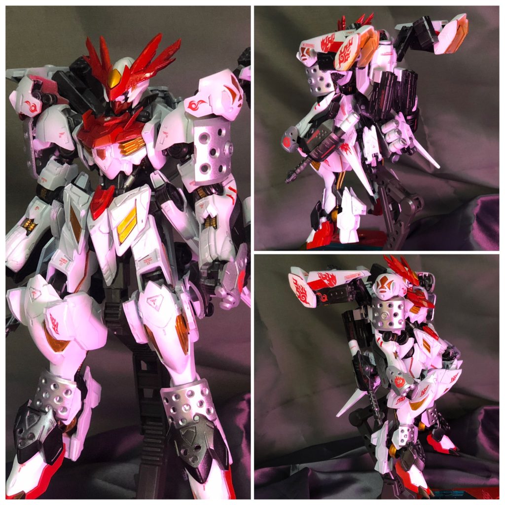 バルバトスルプスをベースに炎をモチーフにして作製しました！( ´ ꒳ ` )ﾉ今回はピンバイスや電動ヤスリなどを初めて使った作品となります(*´艸`)