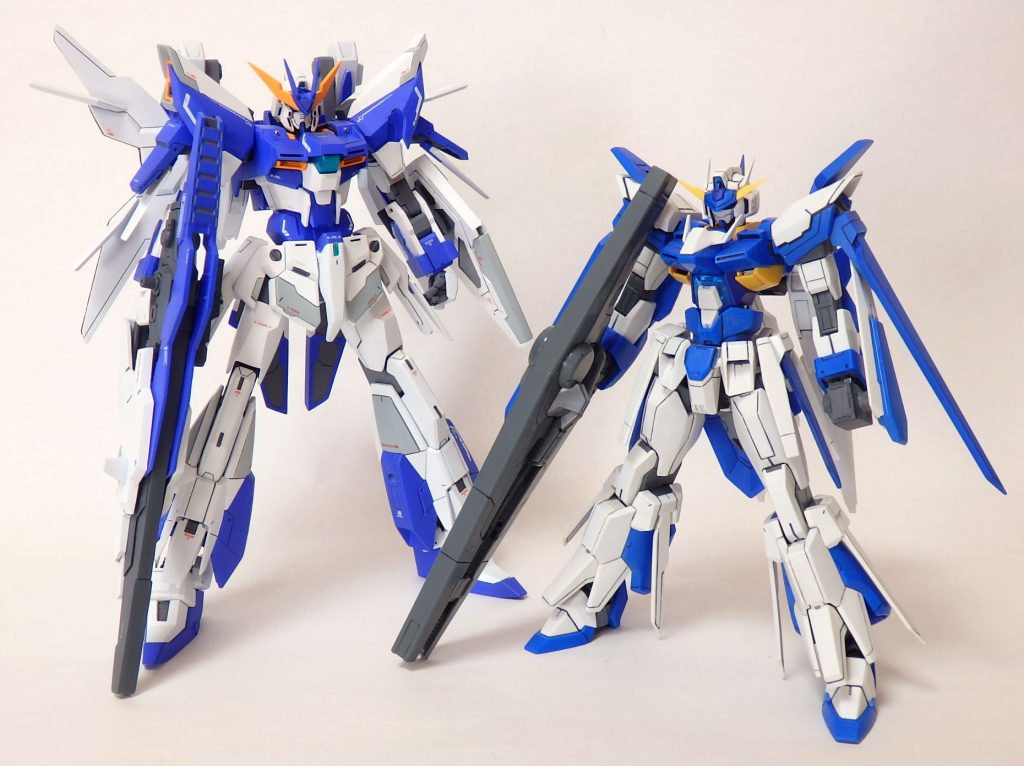 ～製作秘話(？)～
今作のレガリアムガンダムは上記のとおり、自分がガンプラバトルで使用するであろうガンプラを作ったら？ というのが大きなコンセプトの１つにあります。そしてもう１つのコンセプトが、自分がガンダムビルドファイターズ(以下ＢＦ)の影響を受け初めてガンプラバトル用に作ったガンプラ「ガンダム AGE-Be-FX」というガンプラの後継機を作ることにありました。 ＢＦの放送終了後、ビルドファイターズトライ(以下ＢＦＴ)が始まるまでの期間でお気に入りのガンプラであったAGE-FXを改造して自分専用のガンプラを作ろう！ となりました。それを機にBMCタガネを購入し初めての筋彫りに挑戦したり、ポリパテで自作ファンネルを複製したり、大剣やビームマシンガン、追加アーマーなどをスクラッチするなどしています。
この「ガンダム AGE-Be-FX」はとても思い入れの強いガンプラで、ＢＦやＢＦＴ、ユウキタツヤを主人公とする外伝漫画などを読みながら脳内でいつもガンプラバトルを繰り広げていました。
昨年、２０１８年末頃「２０１９年はガンプラバトル用のオリガン作りたいなー」などと考えていて、そうした時に自分の”ガンプラバトルにおいての原点”を思い出しました。
ライトニングガンダムをベースに、ミキシングとスクラッチを併用しながら製作しています。
より詳しい制作過程はツイッタ―のまとめ機能であるモーメントを利用した「レガリアムガンダム製作記。」よりご覧ください＾＾

https://twitter.com/yuuya_gunpla/status/1156143184067432453