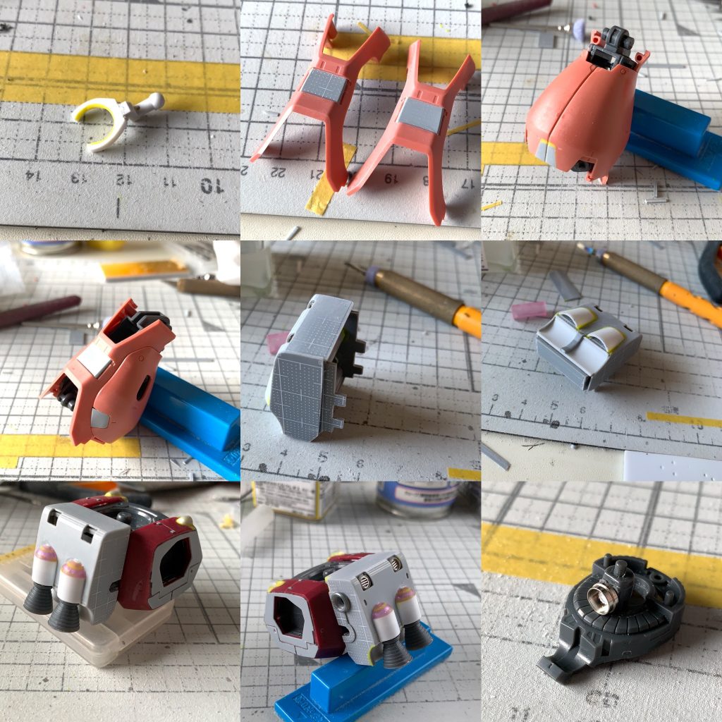 バックパックなどの改修作業