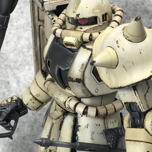 MG ザク ホワイトオーガ｜まこ吉さんのガンプラ作品｜GUNSTA