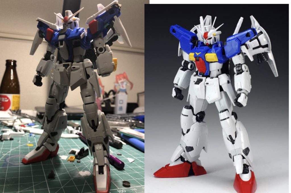 ノーマルとの比較です。足は延長+Zのパーツを無理矢理つけました笑笑