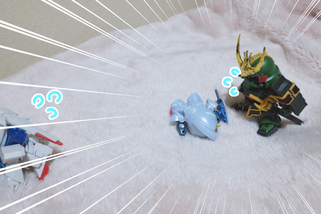 武者∀：*こわいよー！！！*

騎士：私の首…ある……？
殺駆：首は繋がってるぞ、しっかりしろ！