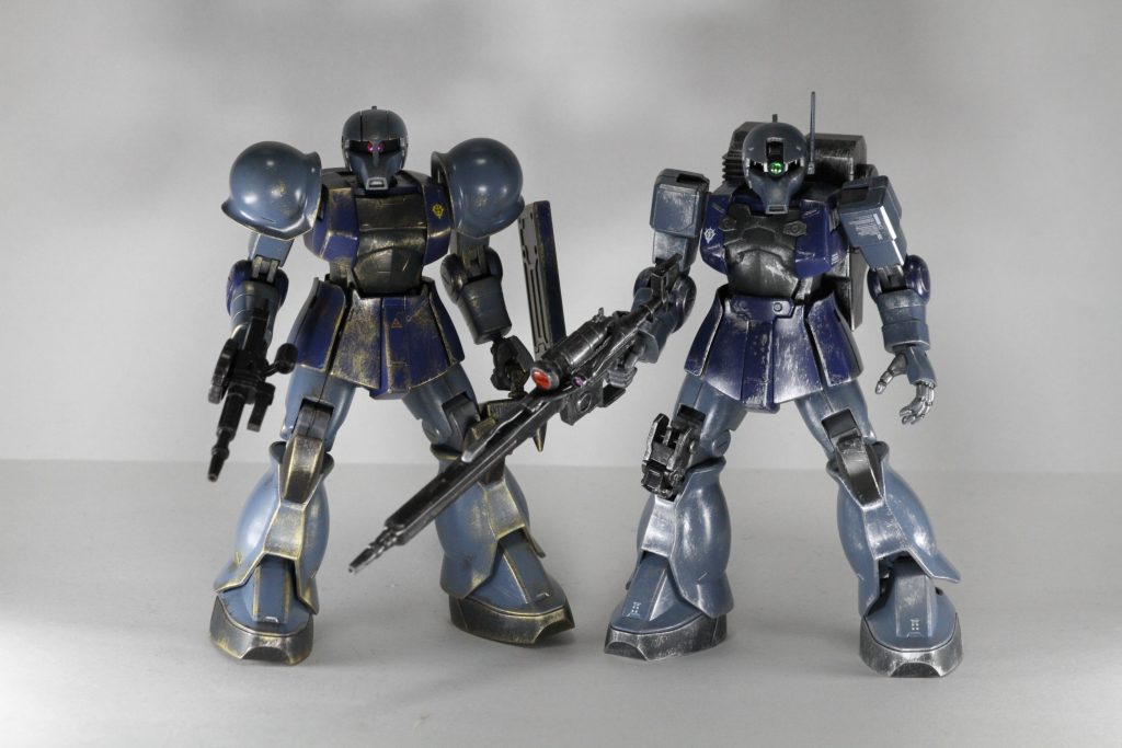 僚機にザクⅠを同カラーで。