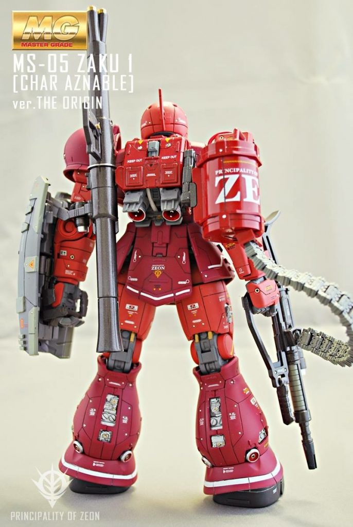 MG MS-05B シャア専用ザク1 ver.THE ORIGIN–4枚目/制作者：しんきち