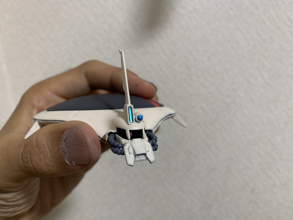 削ったのでモノアイは支柱の向こう側まで割と動きます^_^