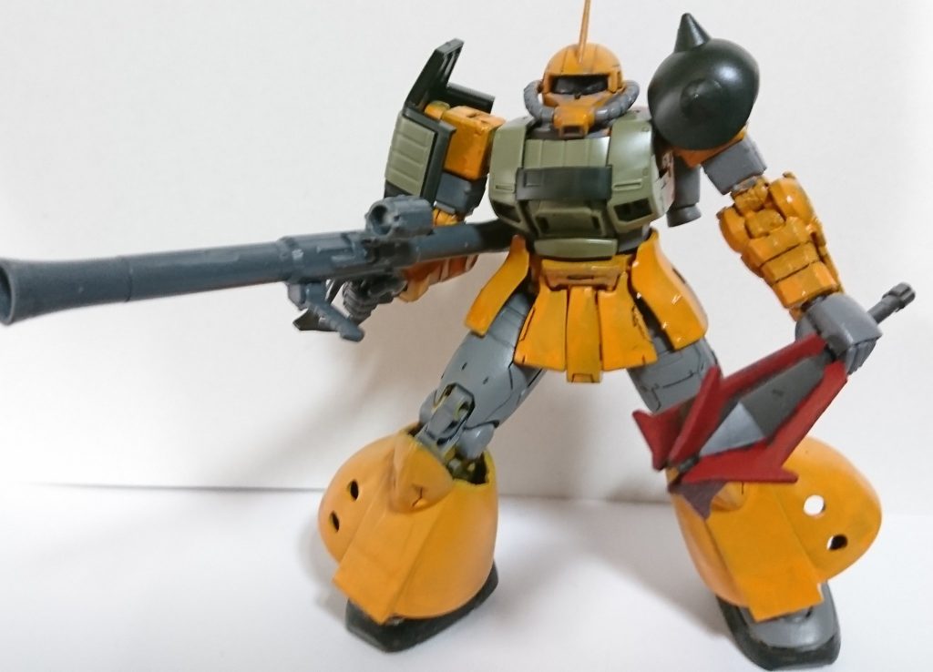 ＨＧオリジンのザクキャノン余剰パーツ換装