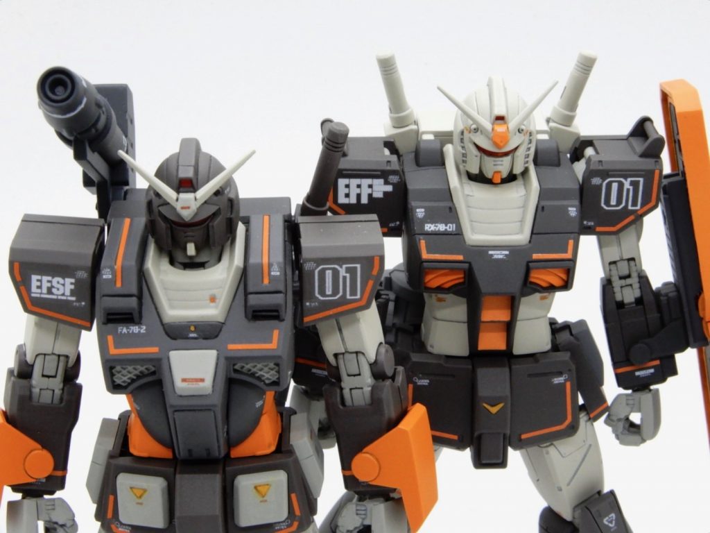 直前に組んだ、同じカラースキームでプロトタイプガンダム風に塗った[ガンダムFSD](https://gumpla.jp/hg/254029)と。「MSDのMSをMSV風に塗ったの」と「MS-Xが元のMSDのMSをMS-X風に塗ったの」とで、「MS」が渋滞している。