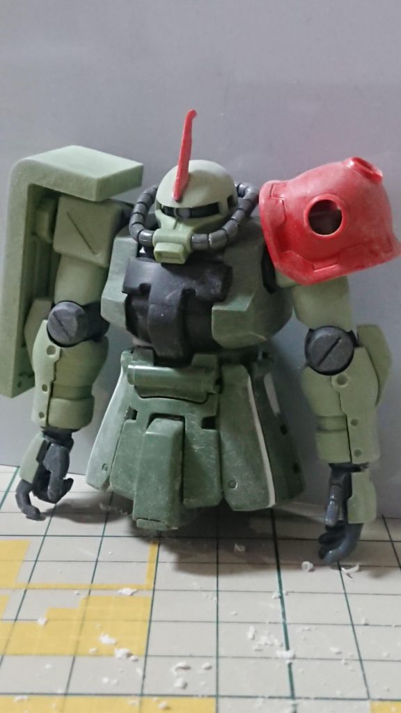 左肩はジョニザク、胸部(端っこ)の逆エッジ加工、スカート廻りの改修など…
この辺りから@ken16wさんのブログを見て真似…学び始めました