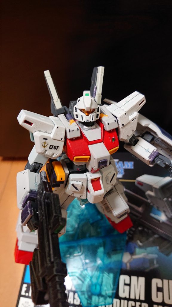 ↑驚くミツヨシ機
 激戦の中、ミツヨシの機体にビームが迫っていた!(ミツヨシ機は後に専用カラーになるという設定にしました)
◆「ミツヨシ「しまった!殺られる!?」
 その瞬間爆炎が上が…らなかった。