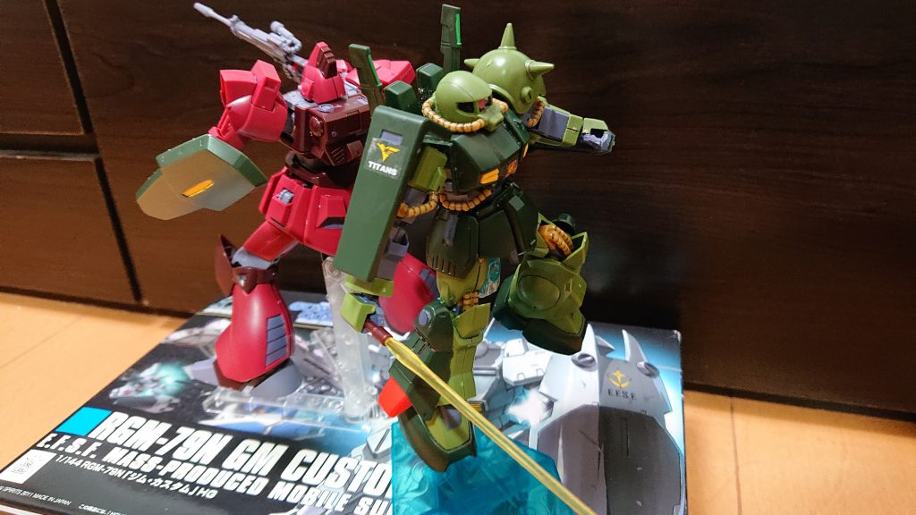 ↑おまけ①
柳コウスケ少佐のガルバルディβと背中合わせでエゥーゴ・713部隊連合と戦闘中のハイザック(この後秋山さんに撃墜されました)