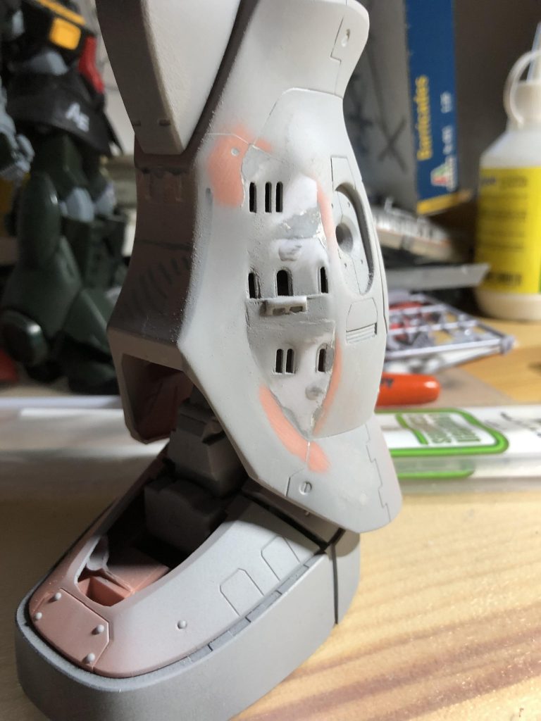 Progress of castle parts being put on