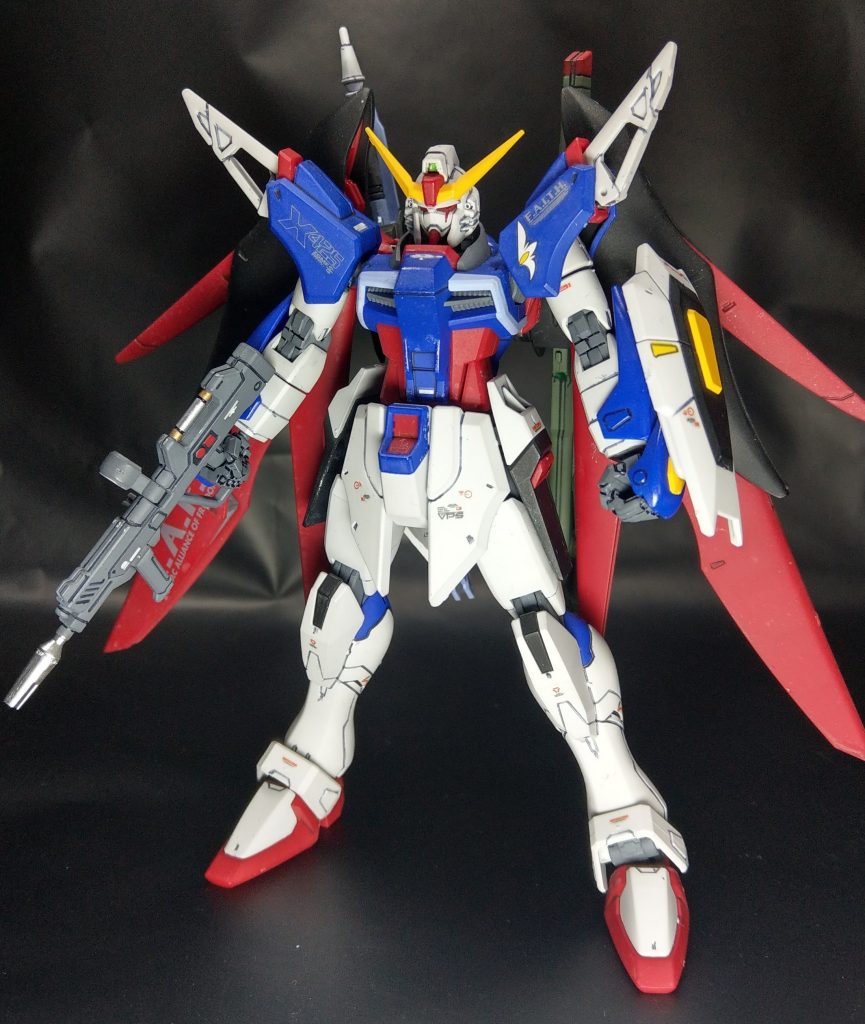 HGCEデスティニーガンダムをスプレー、筆、マーカーで全塗装しました