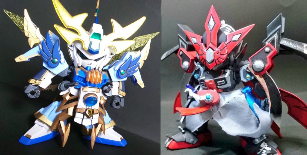 ◯武者俺崇帝守とのライバル関係-02
主人公となる俺崇帝守の「黒・赤・銀」に対して外異流は「白・青・金」となることを意識したカラーリングに設定しています。