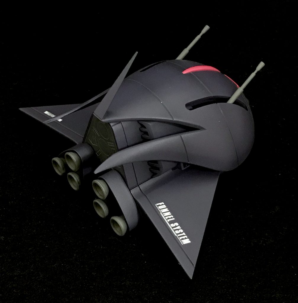 逆シャアMS用デカールを貼ってます。