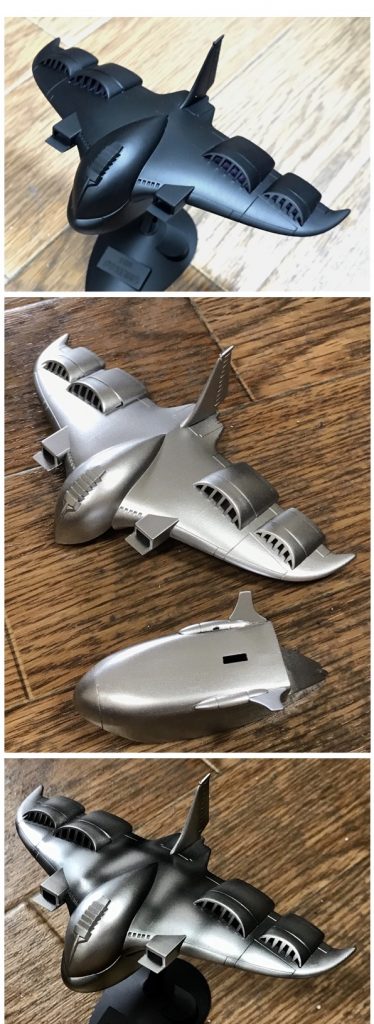 黒サフ → ガイアEXシルバー → クリアブラックの3工程