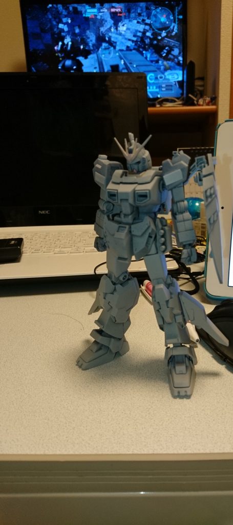 サフを吹いた状態