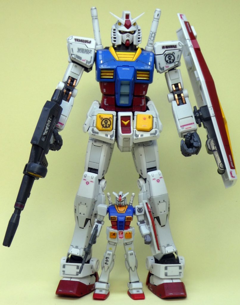 もう1枚RGとの比較。同じポーズ。