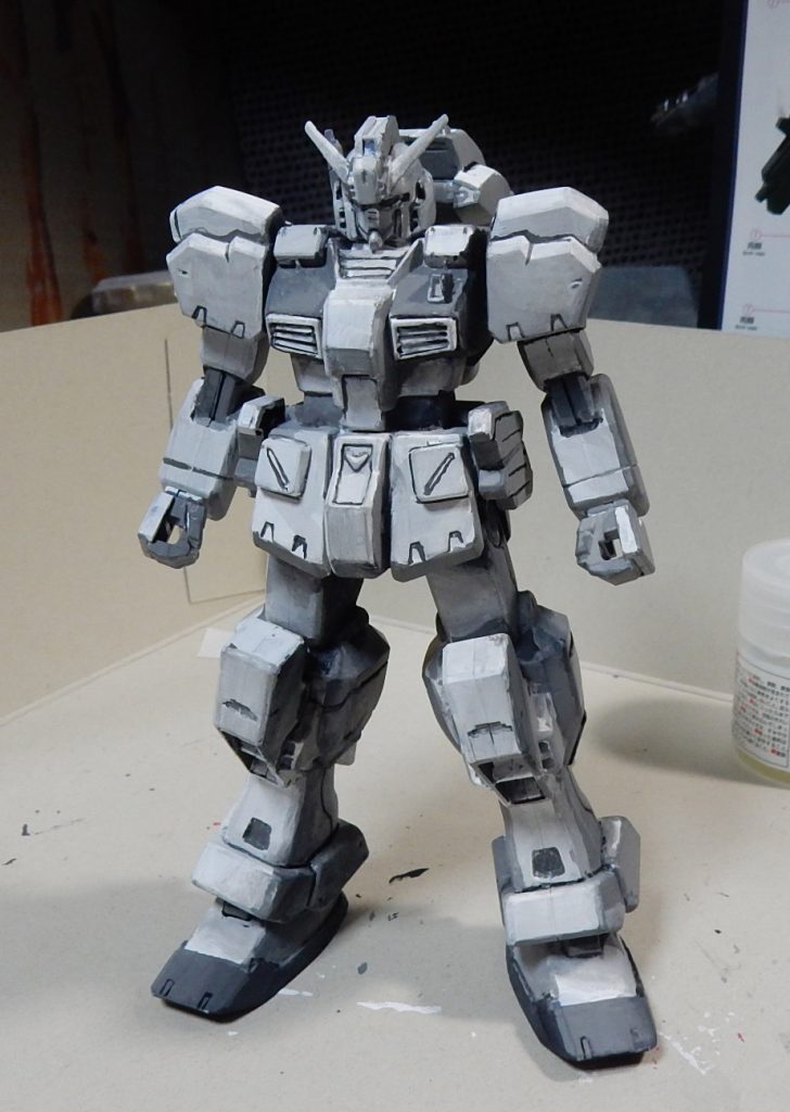 モノクロで陰影をつけた状態。
ここから透明のカラーを乗せていくのです。
色が入っていくのが非常に気持ちいいです。エクスタシー。