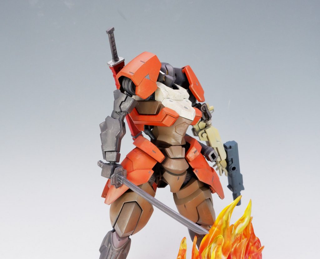 ▲唯一の遠距離装備である火筒。SEKIROは火のエフェクトがめちゃくちゃ似合いますね…。