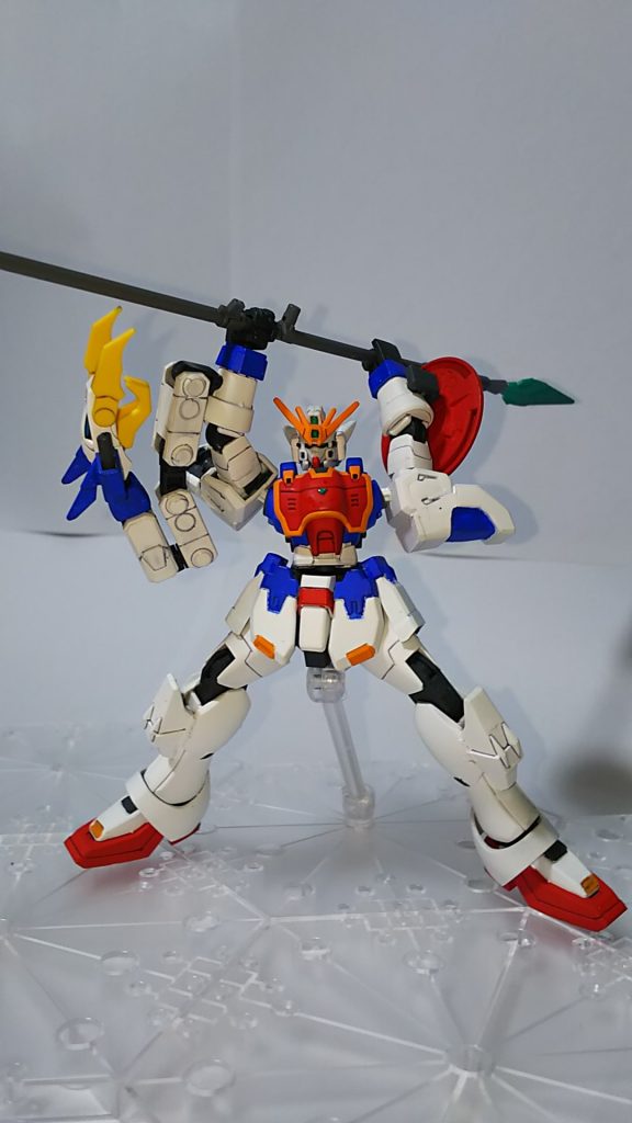 *「誰も俺を止める事などできん！」*
レディアンのリーオーと交戦中にグレイブを頭上で振り回しているシーンです。