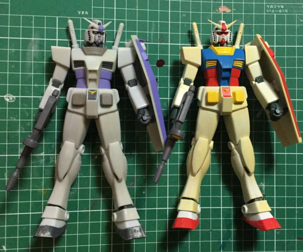 ヤスリがけしてパーテイングラインを目立たないようにする