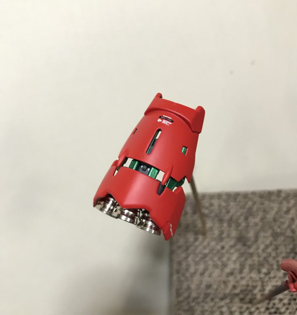 上記バーニアを取り付け、外装、フレーム塗り分け