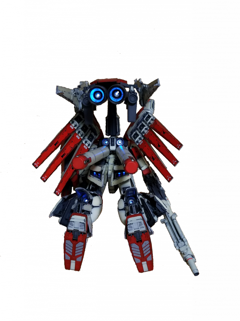 バーニアにはLEDを仕込みました