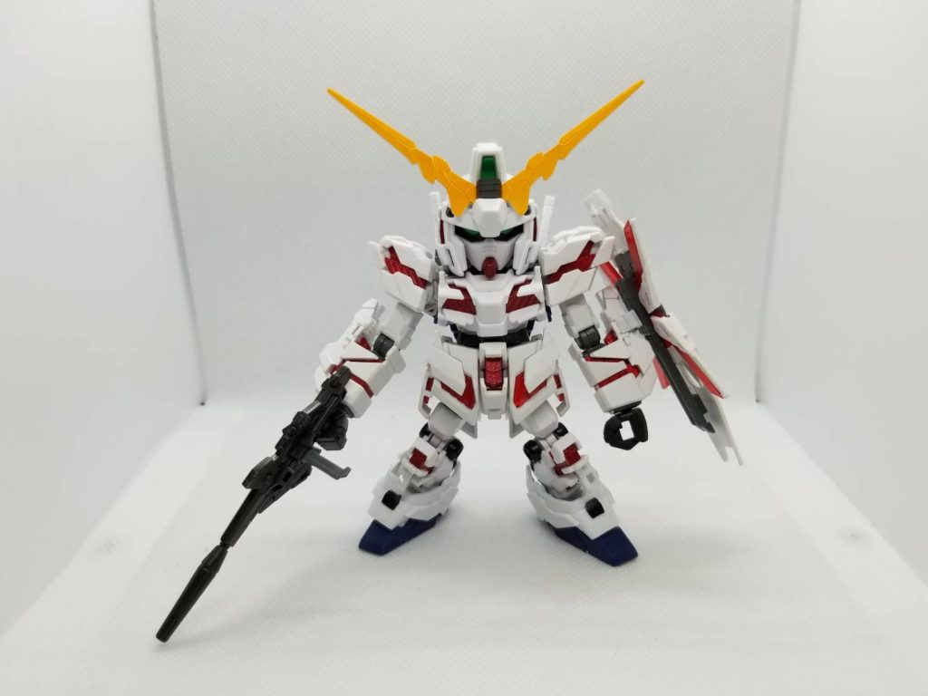 正面から
腕、足、盾どれもバランスよく調整できたかなと思ってます!