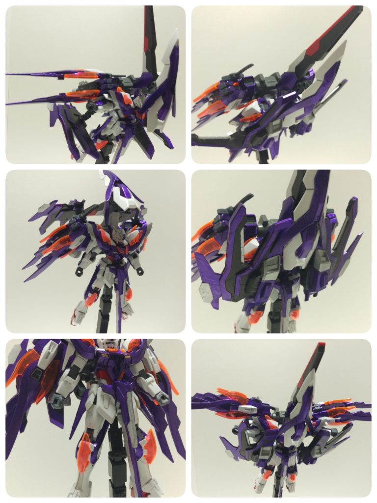 変形機構
基本はウイングゼロと同様であるが、Ζガンダムの変形機構の一部を取り込んだ。
これによりバックパックのフレキシブルスラスターを機体前面に展開することができる。
また本機はこれを差し替えなしの完全変形とすることができた。