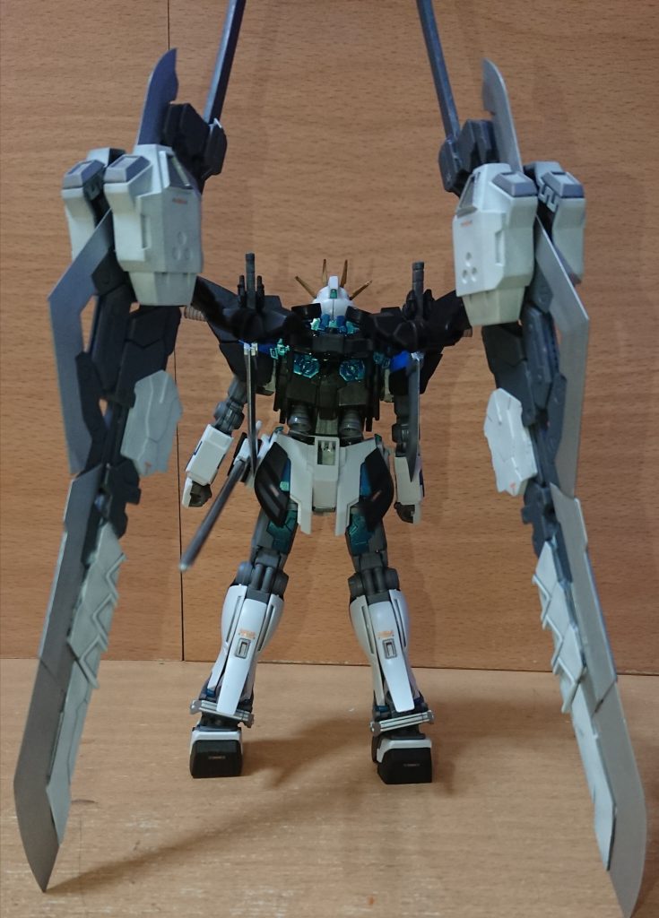 後ろからです。
この剣はコトブキヤさんのパーツを浸かってます。