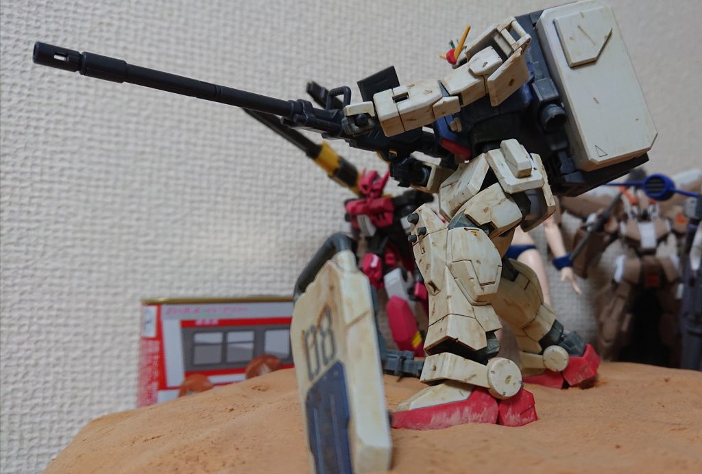 綿を配置する前
シールドは突き刺してます