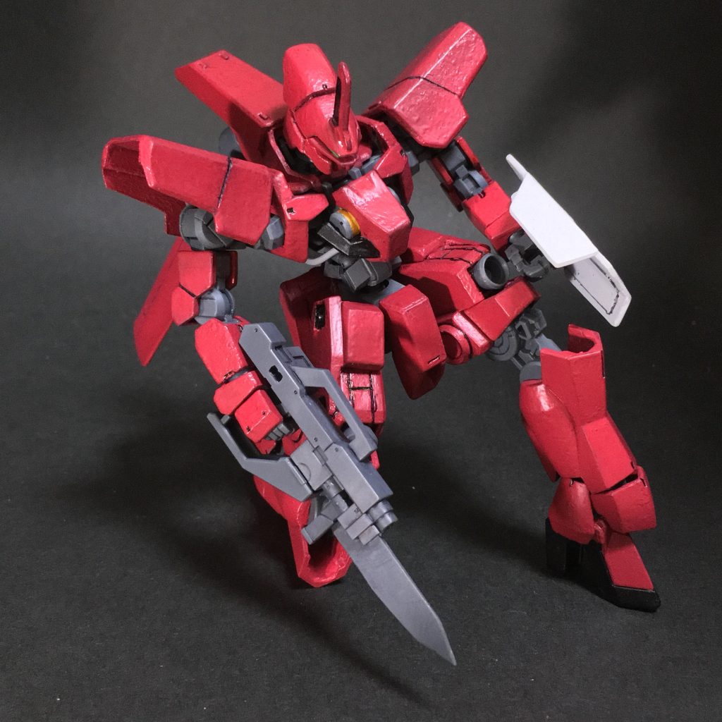 膝立ち。グレイズフレームの可動範囲に驚かされます。