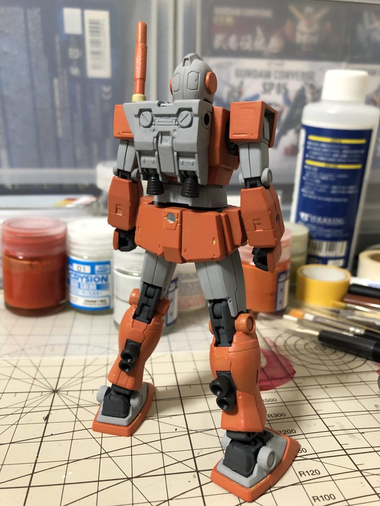 オレンジ部分本塗装、うしろ。