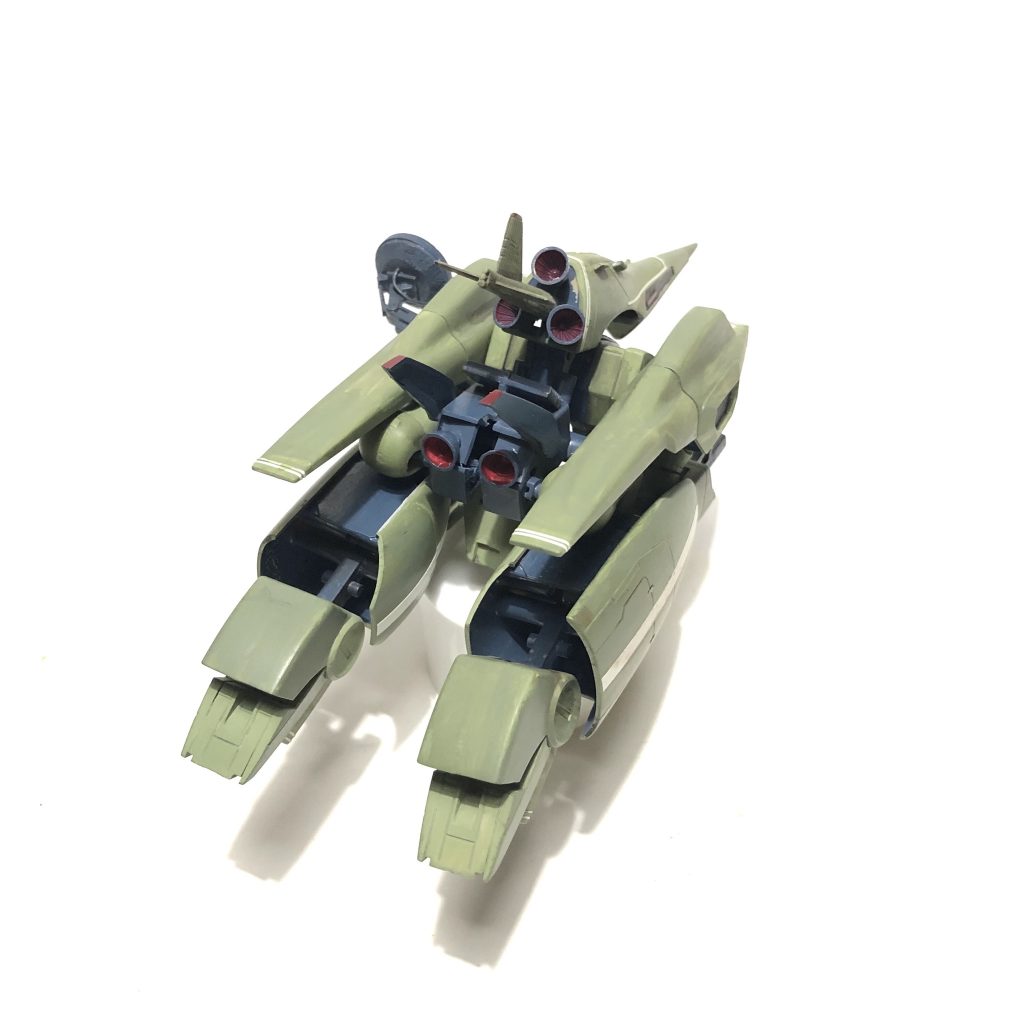 MA形態へトランスフォーメーション

ぐるっと。

なんという一体感！
股関節の場所を変えたのでちょっと変形の形は違います。

っていうかMS形態はおまけだ！