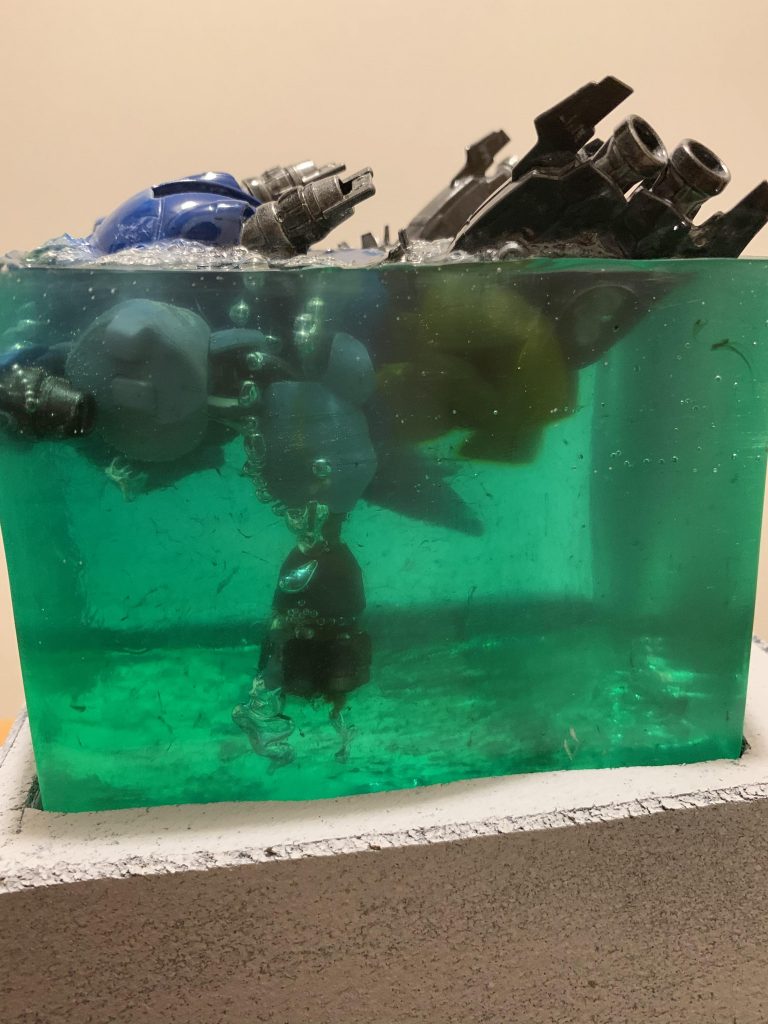 ランチャー側。気泡は抑えることも出来たんですが、あえてしませんでした。