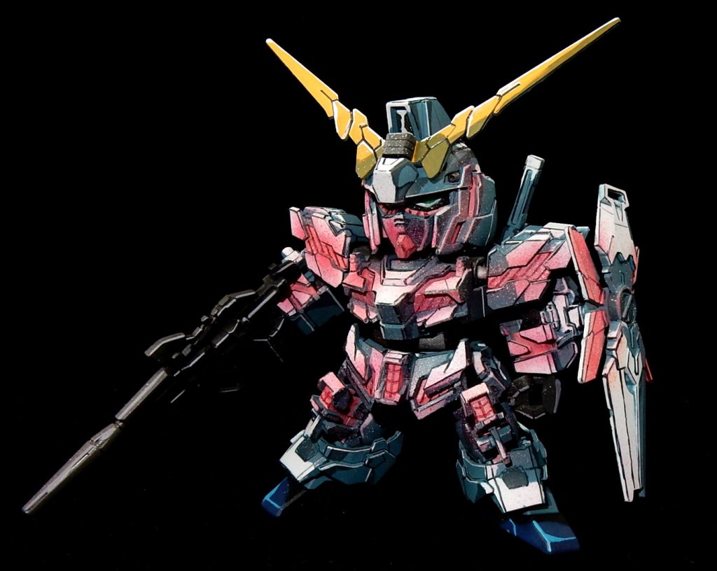 SDCS ユニコーンガンダムデストロイモード　イラスト風塗装–2枚目/制作者：今日