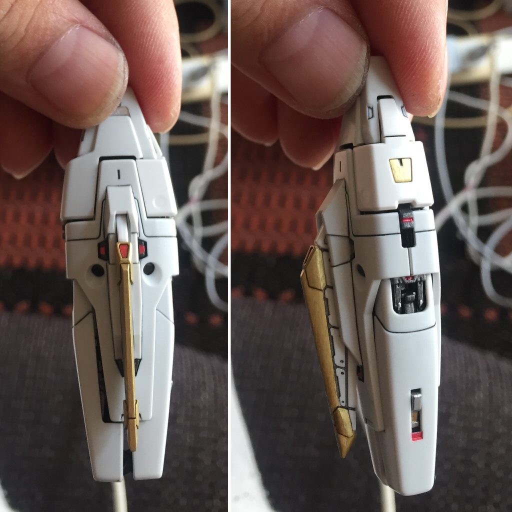 バックパックバーニア^_^外装から内装からチラ見する箇所が多く差し色塗装が少し大変でした^_^場所の確認がw