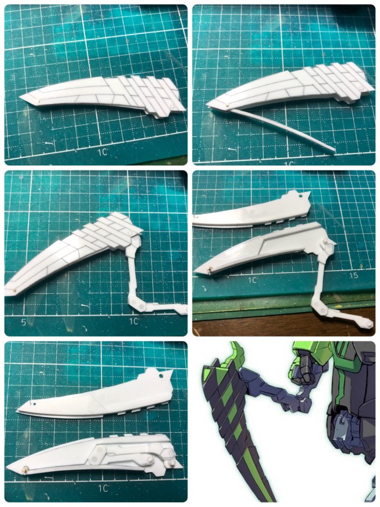 鎌部分は中にブレードの軸が隠せるように可動式になっております
