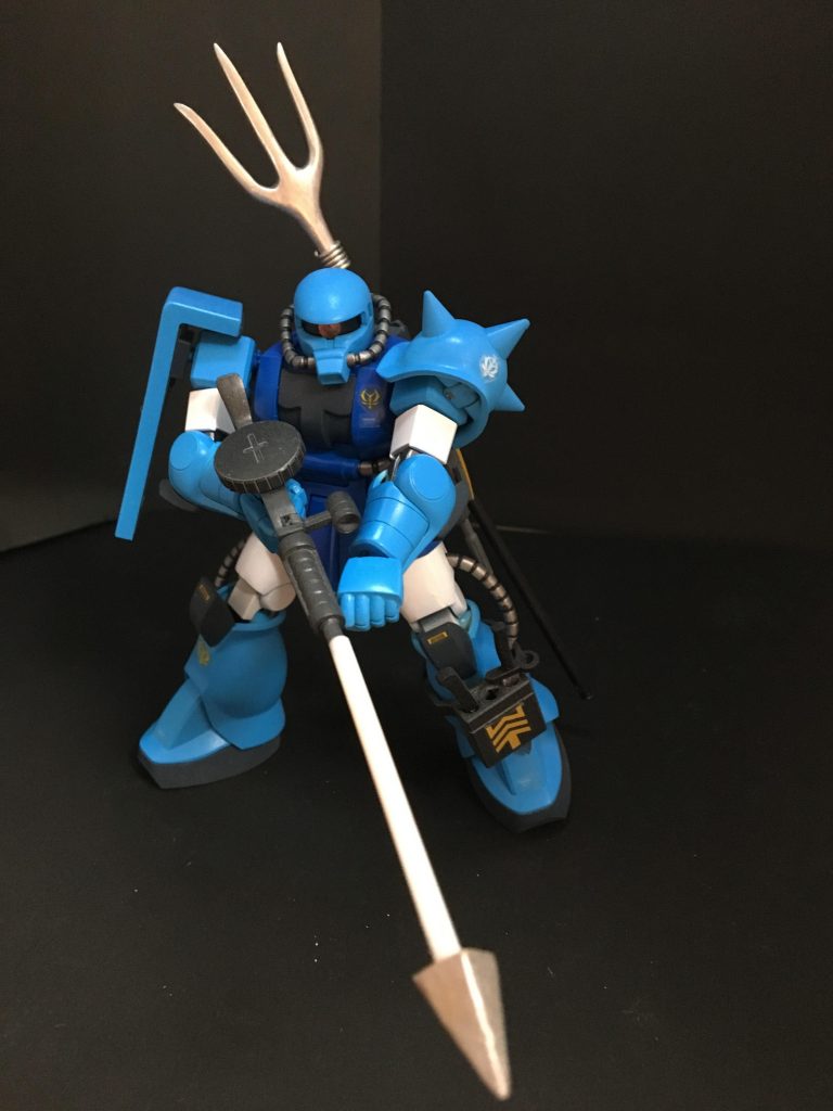 ザクマシンガンの先端に自作したモリを装着