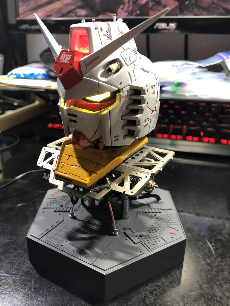 点灯確認をして完成です。