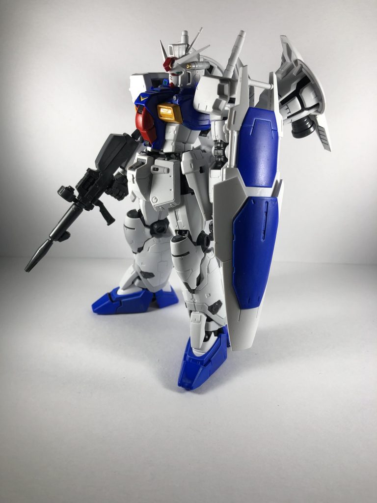 作ったきっかけは、ガンダム試作1号機Fbの立ち絵を見ている時にバックパックを試作3号機のと組み合わせたらカッコ良さそうだなと思い作り始めました。