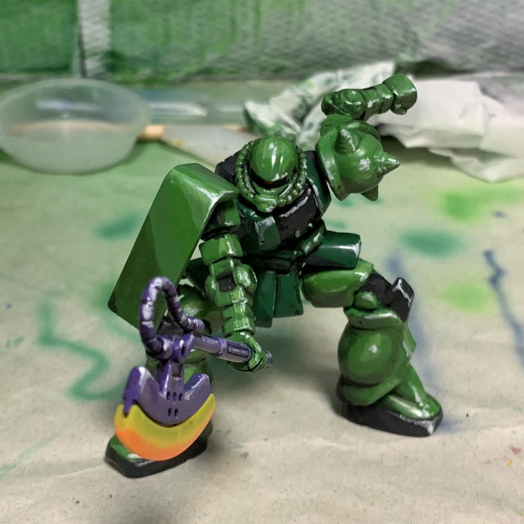 BL影とハイライトを入れたところ。この後、エッジ塗りとトップコートで完成としました。