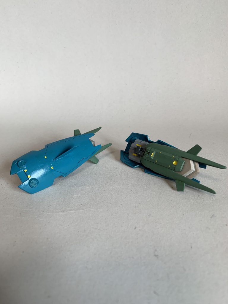 試製86型噴射システム。クエルのシールドをベースにシールドブースターをでっち上げました。