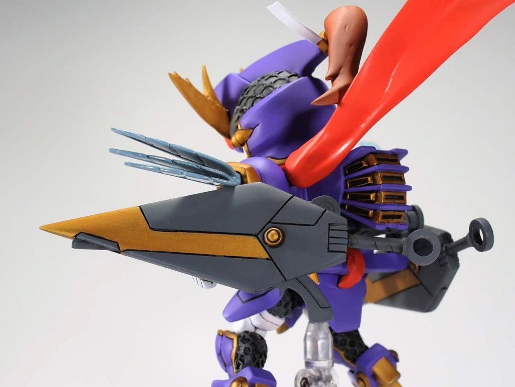 大苦無ヴェスバーをマウントするアームは各方向に可動。グリップ展開は差し替えで再現しました。