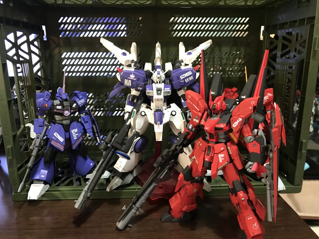 シナンジュ.ウィザード1号機
クワトロ搭乗機
Hi-Sガンダム typeREX
マリーダ搭乗機
ガルバルディδ1号機、2号機
プル、プルツー
チームクロウ後半の編成💦