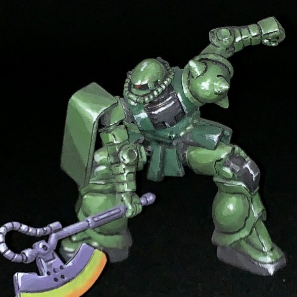 ガシャプラ量産型ザクⅡ イラスト風塗装