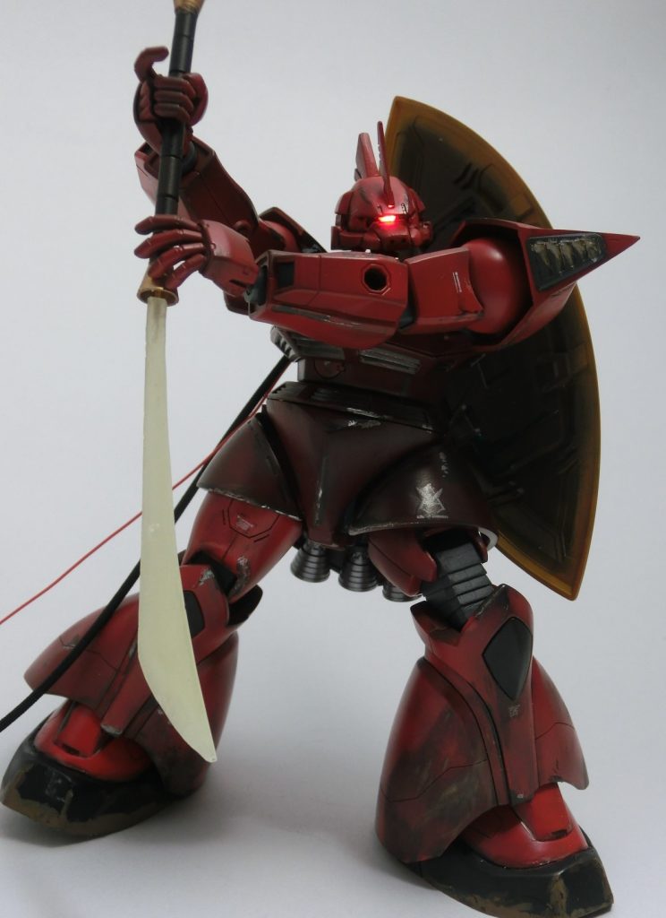 ビーム長刀は紛失してしまったので、自作しました。１００円ショップのイエローレジンです。