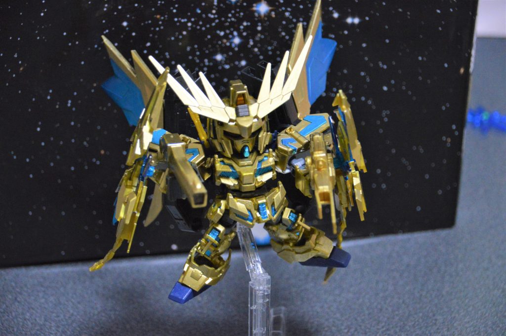 背景と紛れてわかりにくいですが、大目牙破壊砲（オメガバスター）もついています。初心者パパと幼稚園児の拙い作品を最後までご覧いただきありがとうございました。