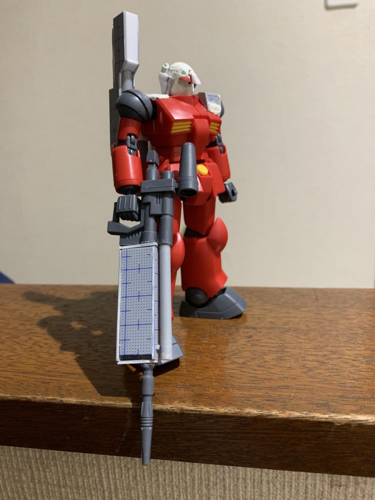 ガンダム、ガンタンク作ってガンキャノン作らないのはおかしいということで製作開始、今回はそこまでゴテ盛りにしない方針で始めました。